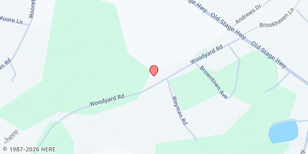 Map showing Men and Women United for Youth and Families - Food Pantry at 1795 Woodyard Rd., Riegelwood, NC