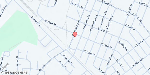 Map showing Union Mission Office at 1310 Roanoke Ave., Roanoke Rapids, NC