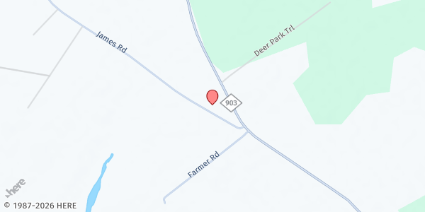 Map showing Full Gospel Way of the Cross at 1112 James Rd., Robersonville, NC