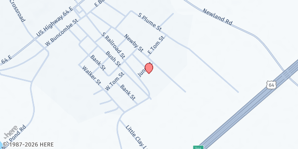 Map showing MFP Roper at 101 June St, Roper, NC