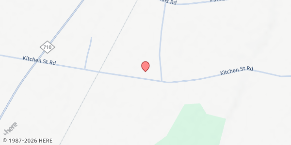 Map showing Rainbow Assembly Of God Church at 710 Kitchen Street, Rowland, NC