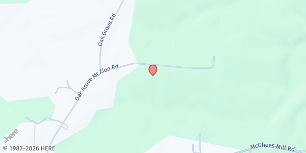 Map showing Oak Grove Community Food Pantry at 854 Oak Grove Mt. Zion Rd., Roxboro, NC