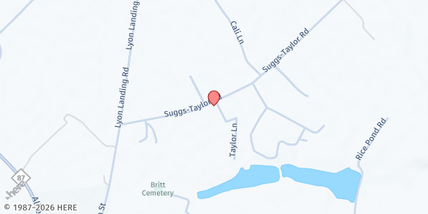 Map showing IN HIM MINISTRIES, INC. 477 at 318 SUGGS-TAYLOR ROAD, Ruskin, NC