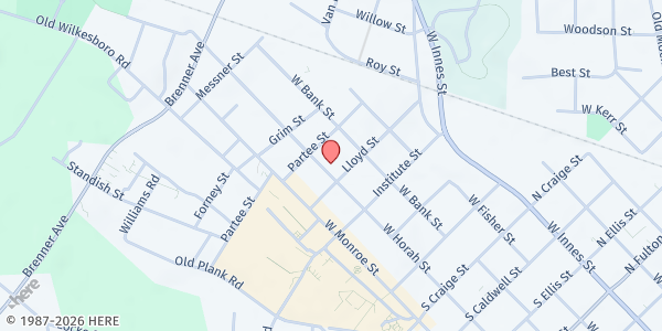 Map showing Gethsemane Food Outreach at 1114 W. Horah Street, Salisbury, NC