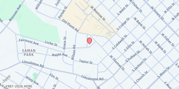 Map showing Rock Hill SDA Hispanic at 728 South West Street, Salisbury, NC
