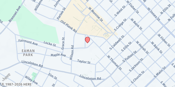 Map showing Rock Hill SDA Hispanic at 728 Southwest St, Salisbury, NC