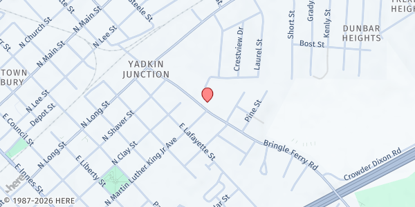 Map showing Salvation Army Salisbury Food Pantry at 620 Bringle Ferry Rd., Salisbury, NC