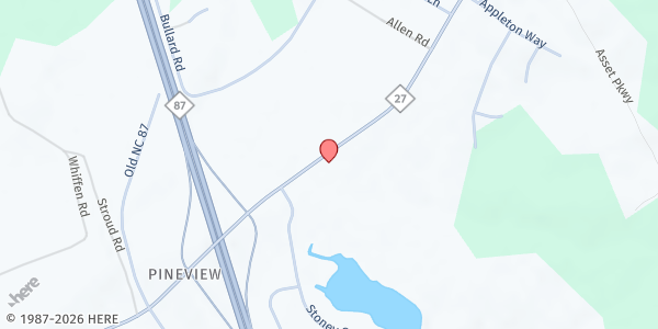 Map showing 5n2 Food Pantry at 17247 NC-27 W, Sanford, NC