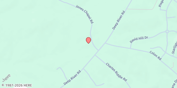 Map showing Jones Chapel UMC at 89 Jones Chapel Rd., Sanford, NC