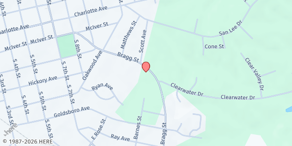 Map showing Ministerio Bethel at 622 Bragg St., Sanford, NC