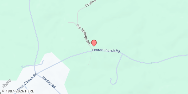 Map showing Shepards Flock at 22 Big Springs Rd., Sanford, NC