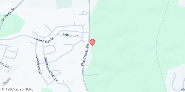 Map showing Works For Christ Christian at 1395 Firetower Rd., Sanford, NC