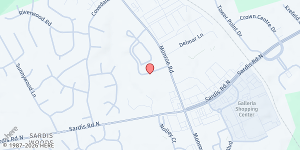 Map showing 1408 Orchard Lake Drive at 1408 Orchard Lake Drive, Sardis Woods, NC