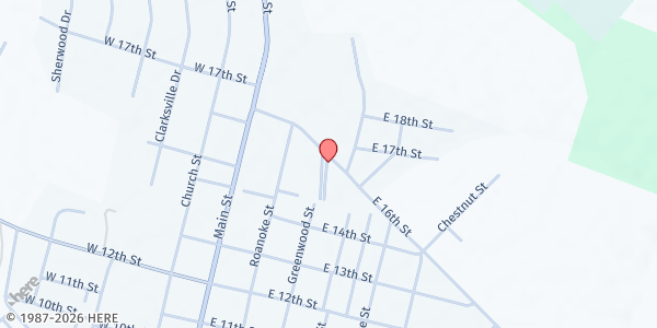 Map showing Pilarim Way of the Cross at 316 E. 16th St., Scotland Neck, NC