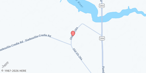 Map showing Mobile Food Pantry Hyde County - Scranton at 4240 US Hwy. 264, Scranton, NC