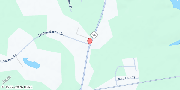 Map showing Bethel AME at 9632 NC Hwy. 96 N., Selma, NC