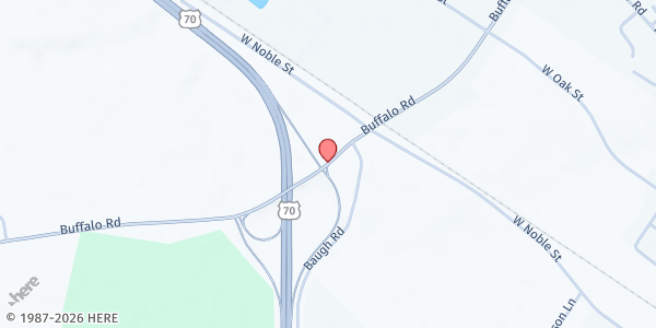 Map showing First Pentecostal Power at 3607 Buffalo Road, Selma, NC