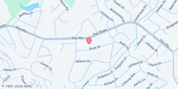 Map showing Care To Share Outreach Center at 5232 The Plaza, Shannon Park, NC