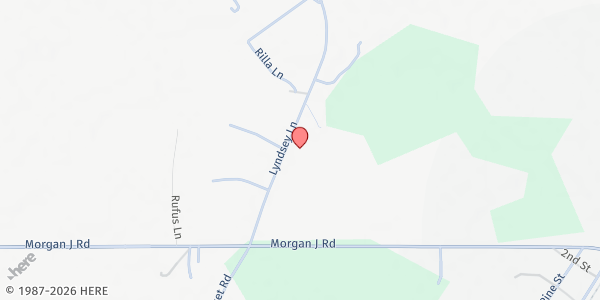 Map showing The Friendly Temple Church at 203 Lyndsey Lane, Shannon, NC