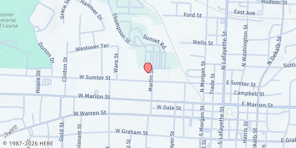 Map showing Episcopal Church of Redeemer at 502 W Sumter St, Shelby, NC