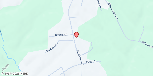 Map showing Paul & Marion Ramseur Foundation Inc at 2026 Kingston Rd, Shelby, NC