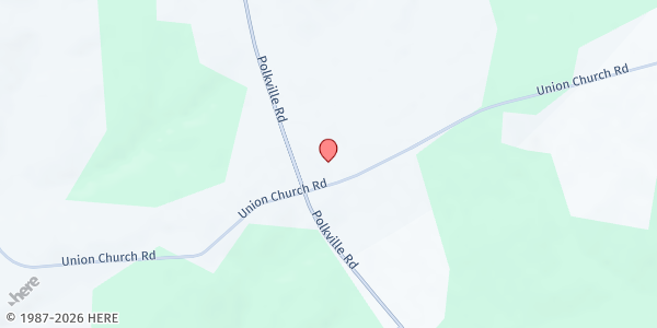Map showing Union Baptist Church at 3800 Polkville Rd, Shelby, NC