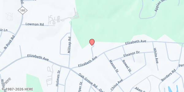 Map showing Walls Memorial at 2223 Elizabeth Ave, Shelby, NC