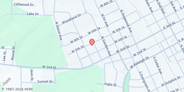 Map showing Love Chatham - Siler City at 421 N. Holly Ave., Siler City, NC