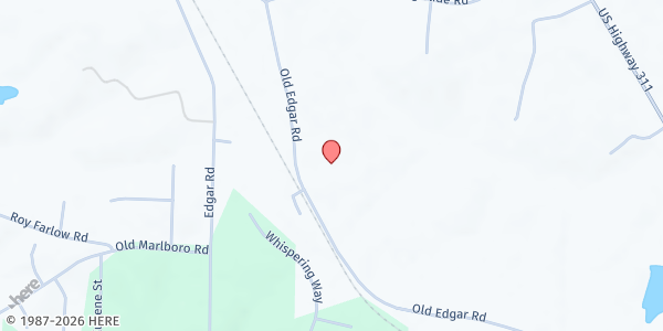 Map showing Hope Baptist Church of NC at 4872 Old Edgar Rd., Sophia, NC