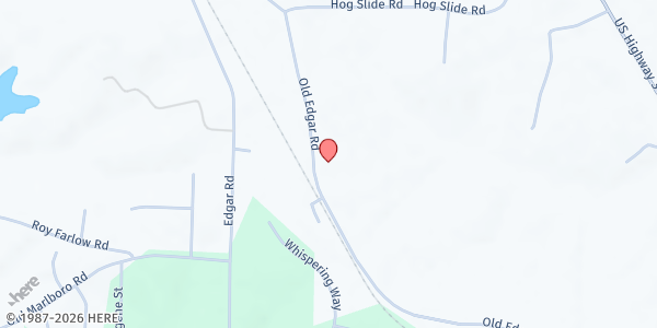 Map showing Hope Baptist Church of NC at 4872 Old Edgar Rd, Sophia, NC