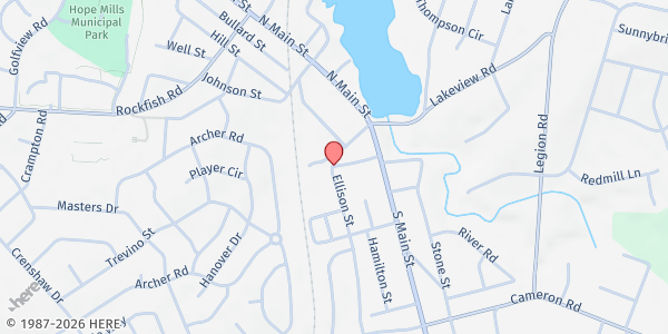 Map showing Alms House at 215 West Patterson Street, South View, NC