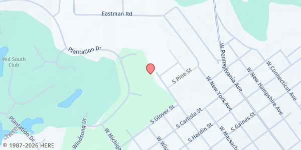 Map showing Sandhills Moore Coalition for Human Care - Food Pantry at 1500 W. Indiana Ave., Southern Pines, NC