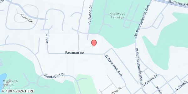 Map showing The Worship Center at 150 Eastman Rd., Southern Pines, NC