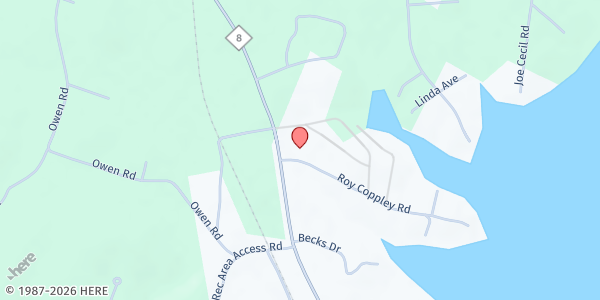 Map showing Upper Room Food Ministry at 11219 NC Hwy. 8, Southmont, NC