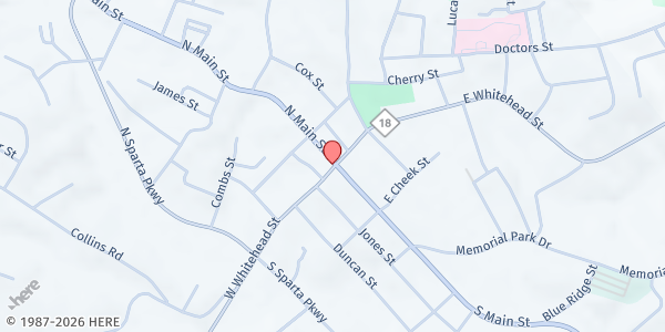 Map showing Farmworker Health Program - Food Distribution Center at , Sparta, NC