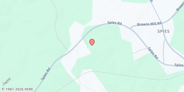 Map showing Wesleyan Methodist Church at 3119 Brenda Ln., Spies, NC