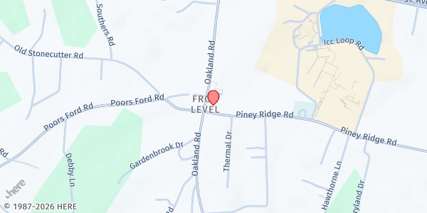 Map showing Adaville Baptist Church at 805 Oakland Rd., Spindale, NC