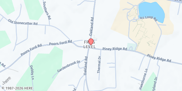 Map showing Adaville Baptist Church at 805 Oakland Rd., Spindale, NC