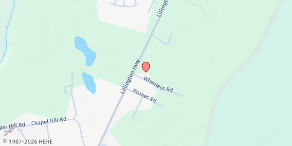 Map showing Little River Baptist Church at 741 Wheeless Rd., Spring Lake, NC
