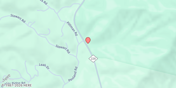 Map showing Mitchell County Shepherd's Staff Food Pantry at 10994 NC-226 South, Spruce Pine, NC