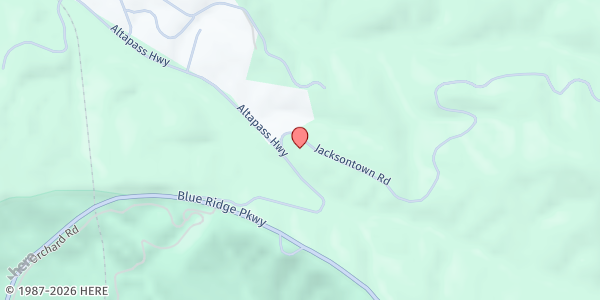 Map showing Neighbors Feeding Neighbors - Mitchell Baptist Association at 14 Jacksontown Rd., Spruce Pine, NC