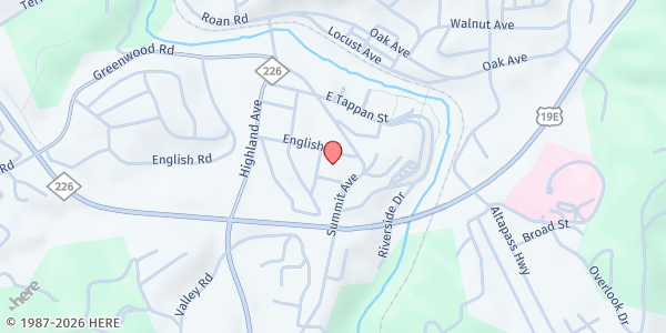 Map showing Service Center For Latinos (Centro Latino) - Spruce Pine at 31 Cross St., Suite 92, Spruce Pine, NC
