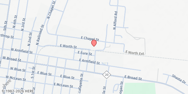 Map showing ST. PAULS RENAISSANCE CDC, INC. at 301 N. MLK DRIVE, St. Pauls, NC