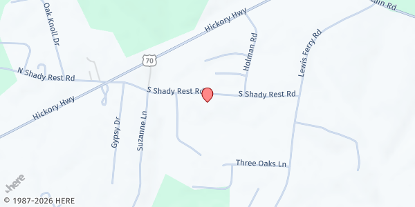 Map showing Agape And Share Faith Church at 188 South Shady Rest Road, Statesville, NC