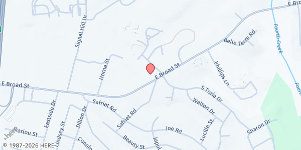 Map showing Christ Boulevard UMC at 1947 E. Broad St., Statesville, NC