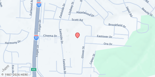 Map showing Cornerstone Church at 650 Glover St, Statesville, NC