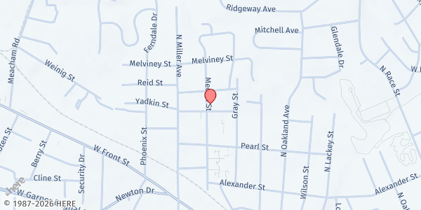 Map showing First Church of Nazarene-Statesville at 506 Medlin St, Statesville, NC