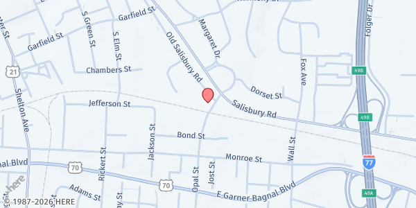 Map showing Iredell Christian Ministries at 752 Old Salisbury Road, Statesville, NC