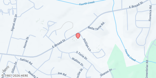 Map showing Landmark Relief Food Pantry at 2200 East Broad Street, Statesville, NC