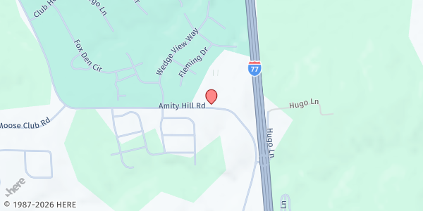 Map showing Northview COC at 2615 Amity Hill Road, Statesville, NC